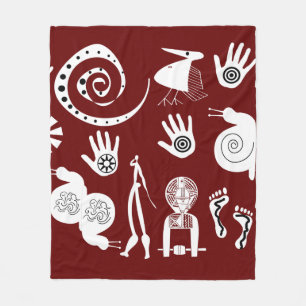 Manta Polar Arte tribal abstracto africano