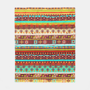 Manta Polar Arte Tribal Boho: Textura de fondo sin inconvenien