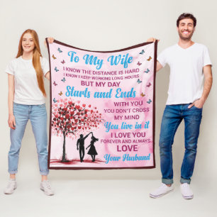 Manta Polar arte verbal sentimental de la esposa del marido