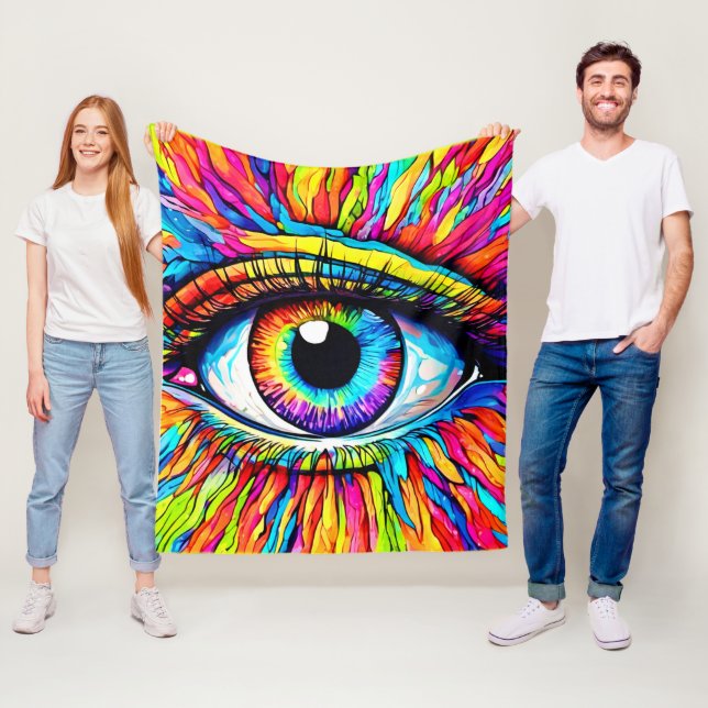 Manta Polar Arte visual vibrante (In situ)