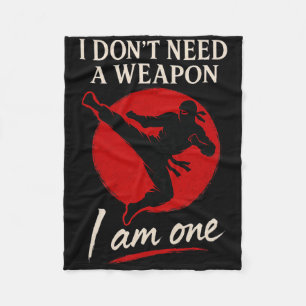 Manta Polar Artes Marciales Combate Ninja Soy El Arma Kick Qu