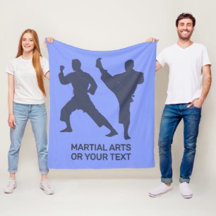 Manta Polar Artes Marciales de Texto y Color Personalizados