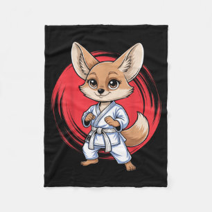 Manta Polar Artes Marciales de Zorro Fennec Karate Jiu-Jitsu J