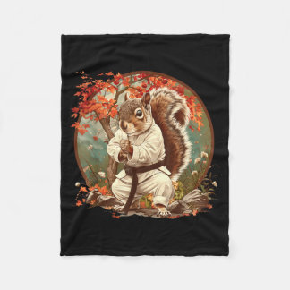 Manta Polar Artes Marciales Judo Ardilla Otoño Árbol Taekwondo