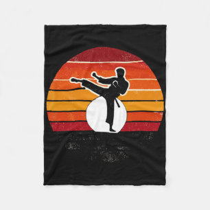Manta Polar Artes marciales retro Sunset Silhouette Kick - Kar
