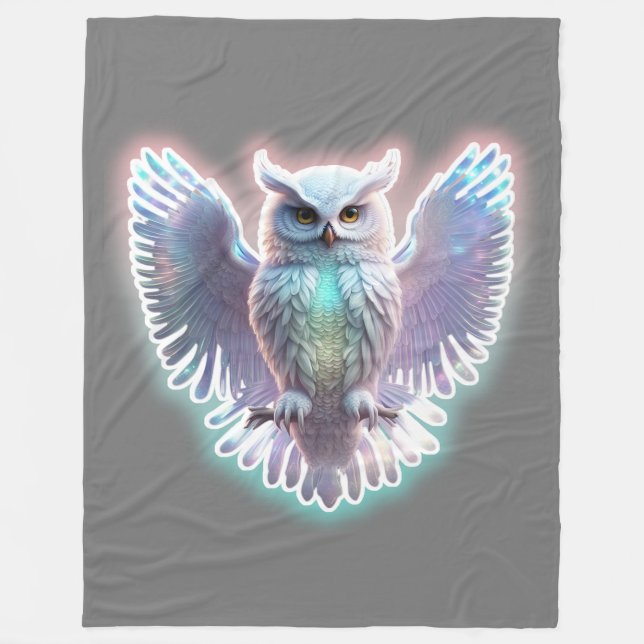 Manta Polar Artic Owl Fleece Blanket (Anverso)