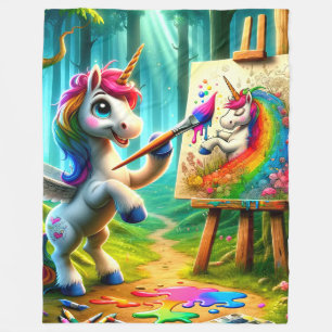 Manta Polar Artista de Unicornio