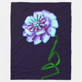 Manta Polar : Artístico Fleece con Estampado Floral Púrpura y 