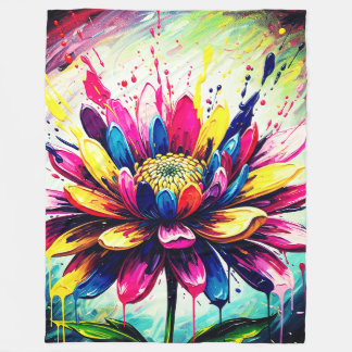 Manta Polar Artsy Flowers