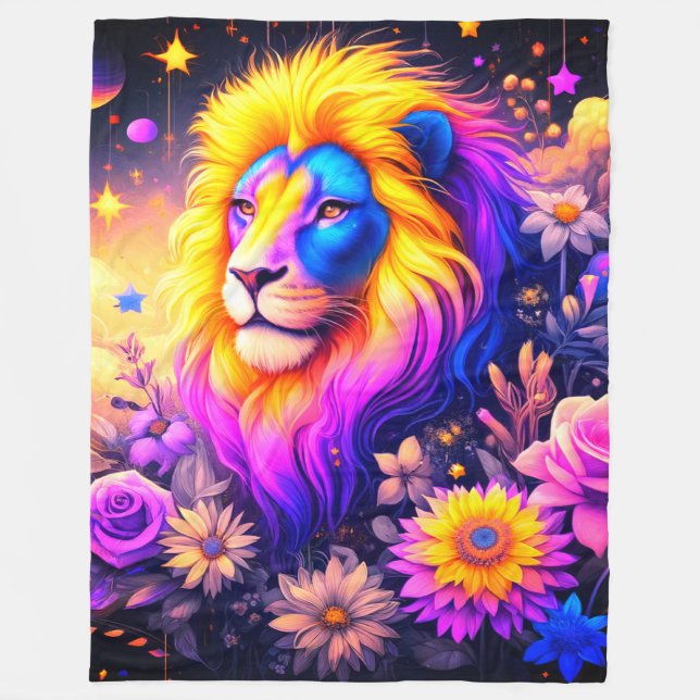 Manta Polar Artsy Lion (Anverso)