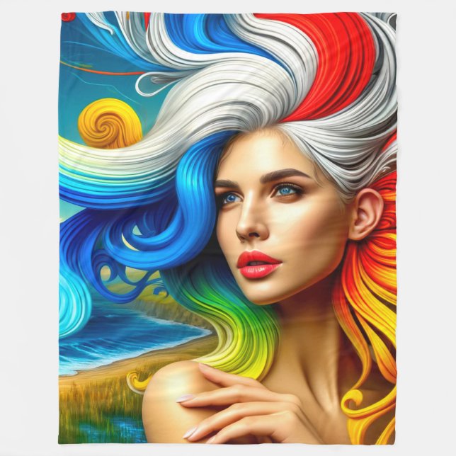 Manta Polar Artsy Woman (Anverso)