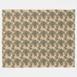 Manta Polar Arty Watercolor Coconut Palm