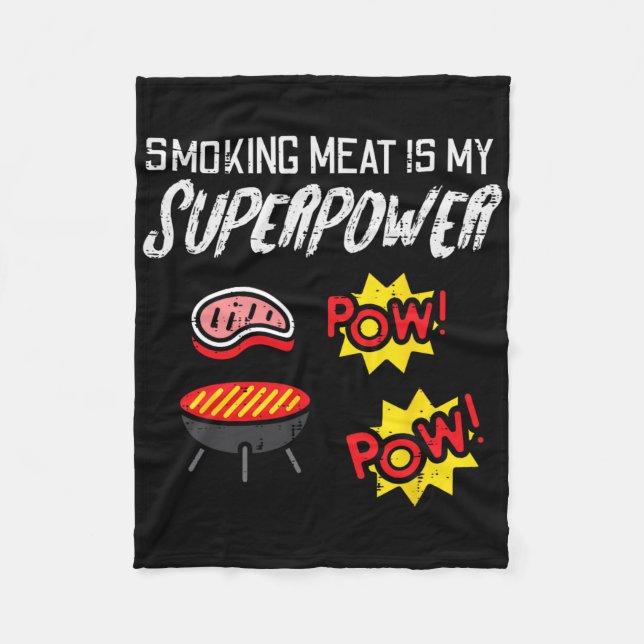 Manta Polar Asar carne mi superpoder Bbq Barbecue Parrilla Hom (Anverso)