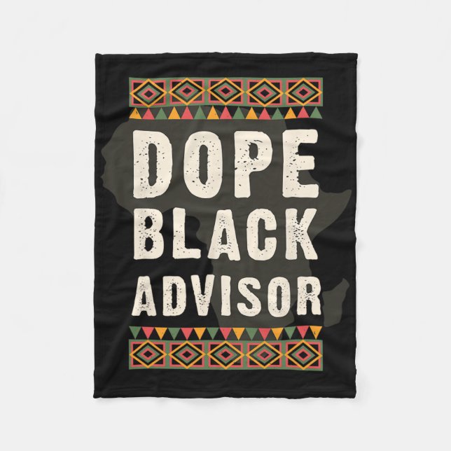 Manta Polar Asesor negro de drogas Juneteenth Mes de la histor (Anverso)