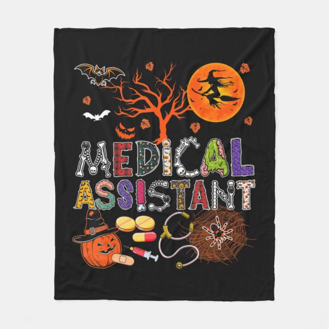 Manta Polar Asistente médico Halloween Disfraces Zombie Scary  (Anverso)