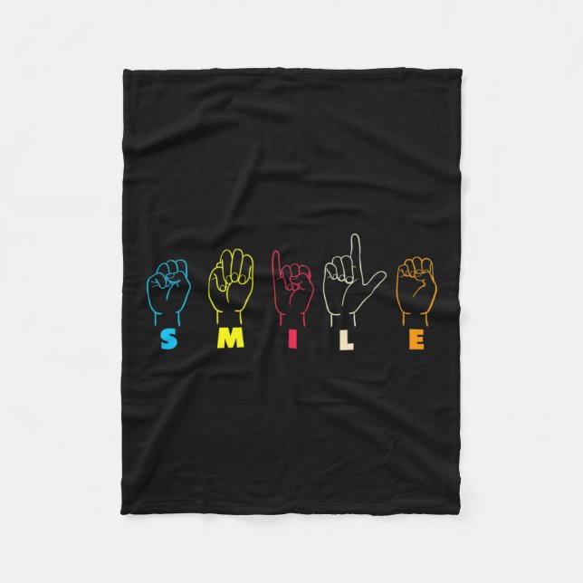 Manta Polar Asl Alphabet American Sing Language Asl Teacher (Anverso)