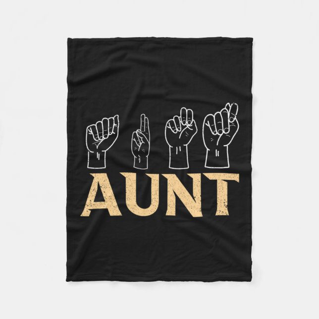 Manta Polar Asl American Rótulo Language Interpreter Deaf Awar (Anverso)