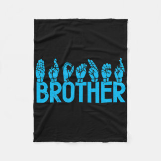 Manta Polar Asl Brother American Rótulo Language Deaf Awarenes