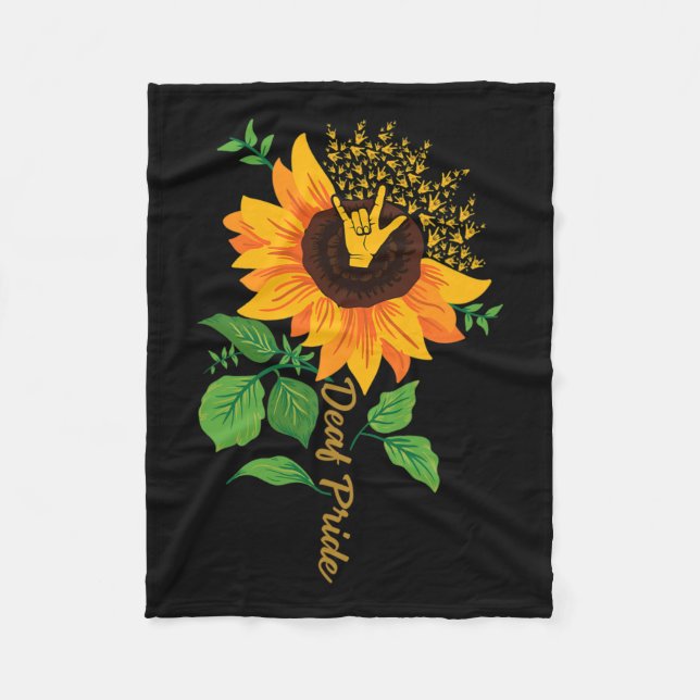 Manta Polar Asl Gesture Gesture Deaf Hearing Loss Awareness (Anverso)