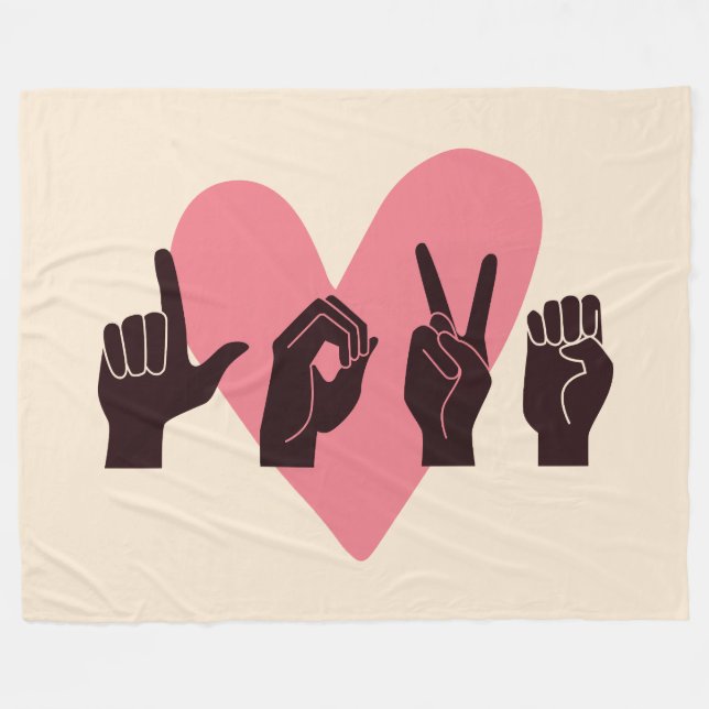 Manta Polar ASL Love IV - El día de San Valentín (Frente (Horizontal))