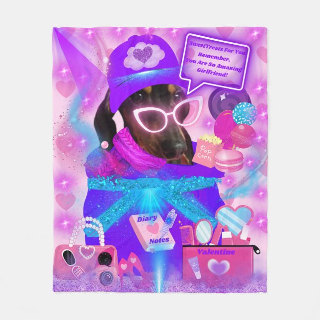 Manta Polar Asombrosa Novia Fleece Blanket (Anverso)