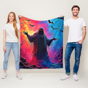Manta Polar Asombroso Demón vestido con diseño de sombras