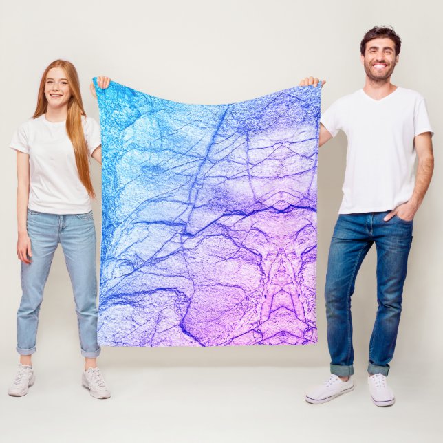 Manta Polar Aspecto de mármol morado Two Tone (In situ)