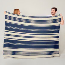 Aspecto de Tejido Vintage Marfil Azul Marino Resta