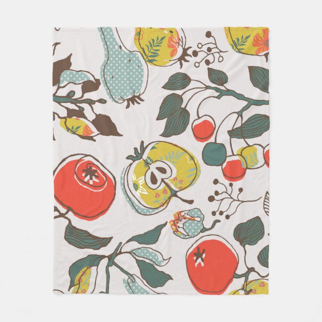 Manta Polar assorted fruits. seamless pattern (Anverso)