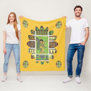 Manta Polar Assyrian Anunnaki Fleece Blanket