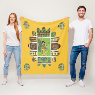 Manta Polar Assyrian Anunnaki Fleece Blanket