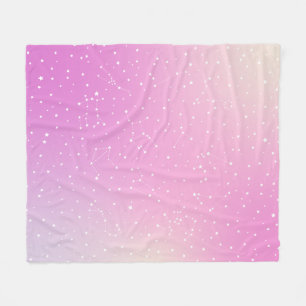 Manta Polar Astrología Graident Rosa Aura Estrellas Constelaci