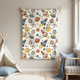 Manta Polar Astronaut Baby Blanket Rocket Gift for Little Boy