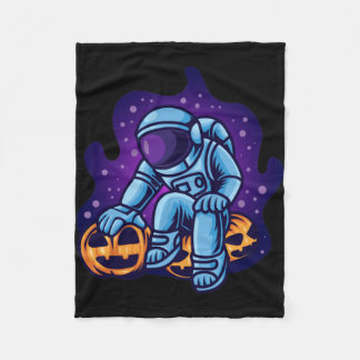 Manta Polar Astronauta con Calabazas