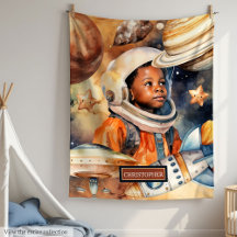 Astronauta de la habitación Black Boy Decoración d