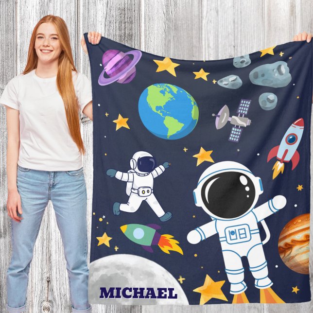 Manta Polar Astronauta divertida del espacio exterior, primer  (Subido por el creador)