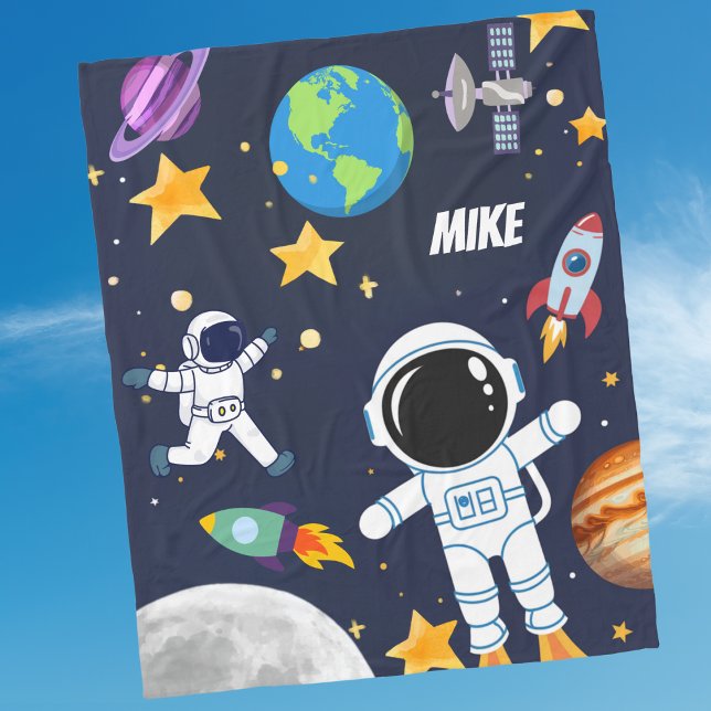 Manta Polar Astronauta divertida del espacio exterior, primer  (Subido por el creador)