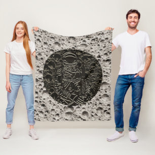 Manta Polar Astronauta en el espacio lunar negro y gris