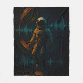 Manta Polar Astronauta flotando en arte de sonido Glitchwave