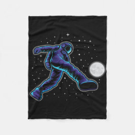Manta Polar Astronauta Jugando Fútbol Con La Luna