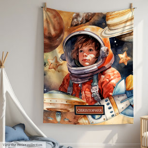 Manta Polar Astronauta y planetas unen a niños personalizados