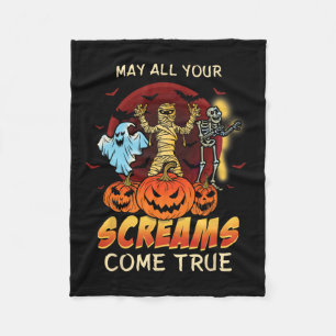 Manta Polar Asustados monstruos de Skeleton Fantasma Graciosa