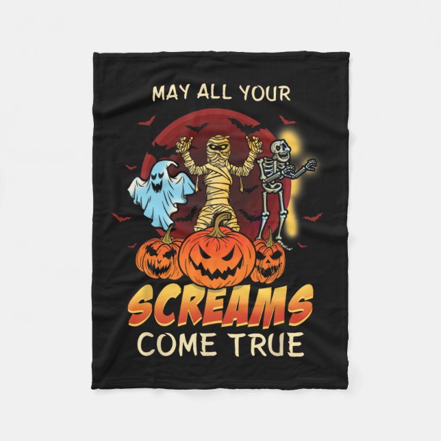 Manta Polar Asustados monstruos de Skeleton Fantasma Graciosa  (Anverso)