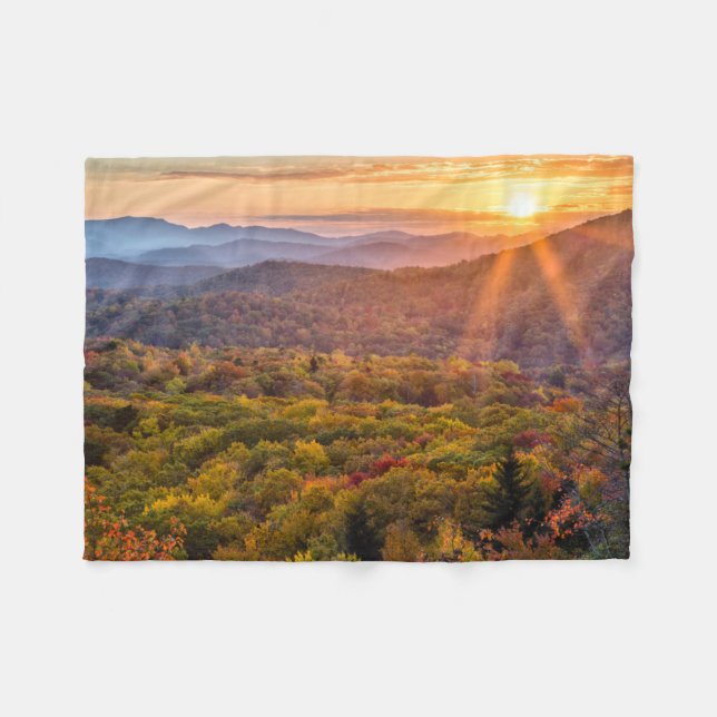 Manta Polar Atardecer de otoño desde Beacon Heights (Frente (Horizontal))