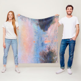 Manta Polar Atardecer en el Sena Claude Monet