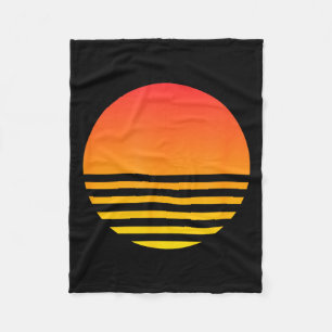 Manta Polar Atardecer fresco verano playa surf 80s retro vapor