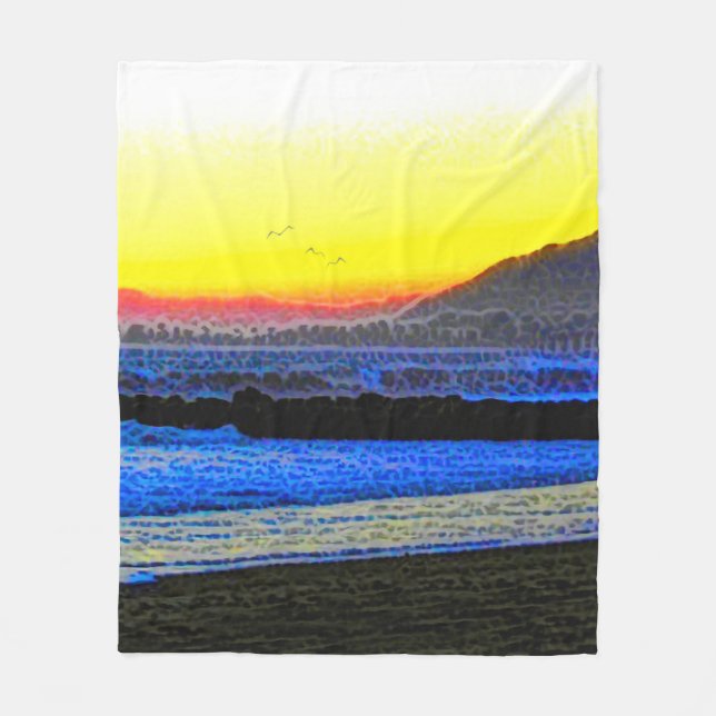 Manta Polar Atardecer Místico  (Anverso)