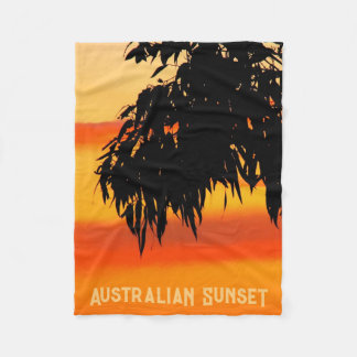 Manta Polar Atardecer Silueta Australiana Cielo