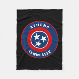 Manta Polar Athens Tennessee Tn Bandera Dge Roundlet Recuerdo 