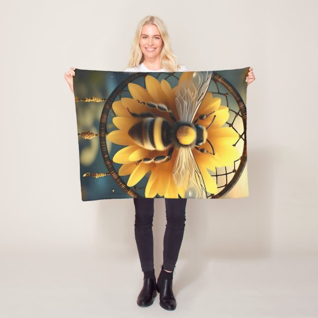 Manta Polar Atrapasueños De Abeja De Girasol, (In situ)